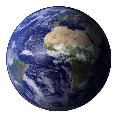 Rotating globe animation